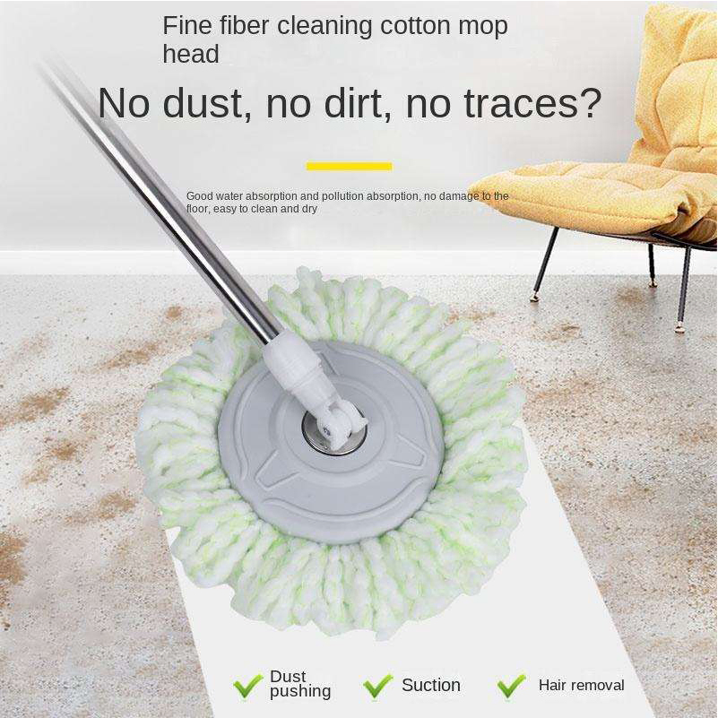 Double Turbine Cleaning System Spin Mop Hand Pressure Rotation Floor Mop
