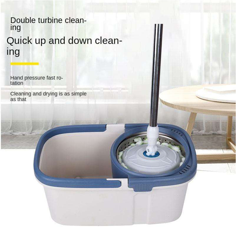 Quick up Down Cleaning Double Turbine Spin Mop Hand Pressure Rotation Mop