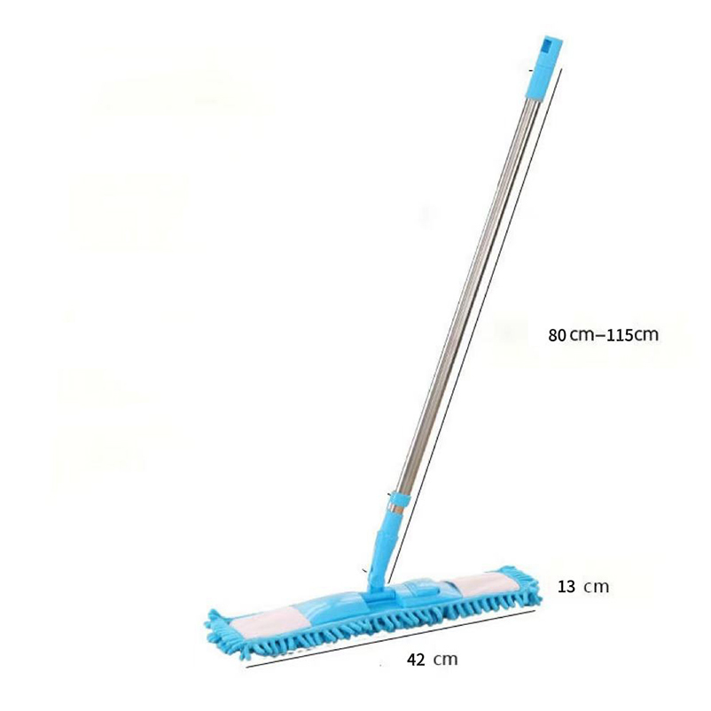 Kid-Friendly Colorful Flat Mop Stainless Steel Handle Reusable Microfiber Mop