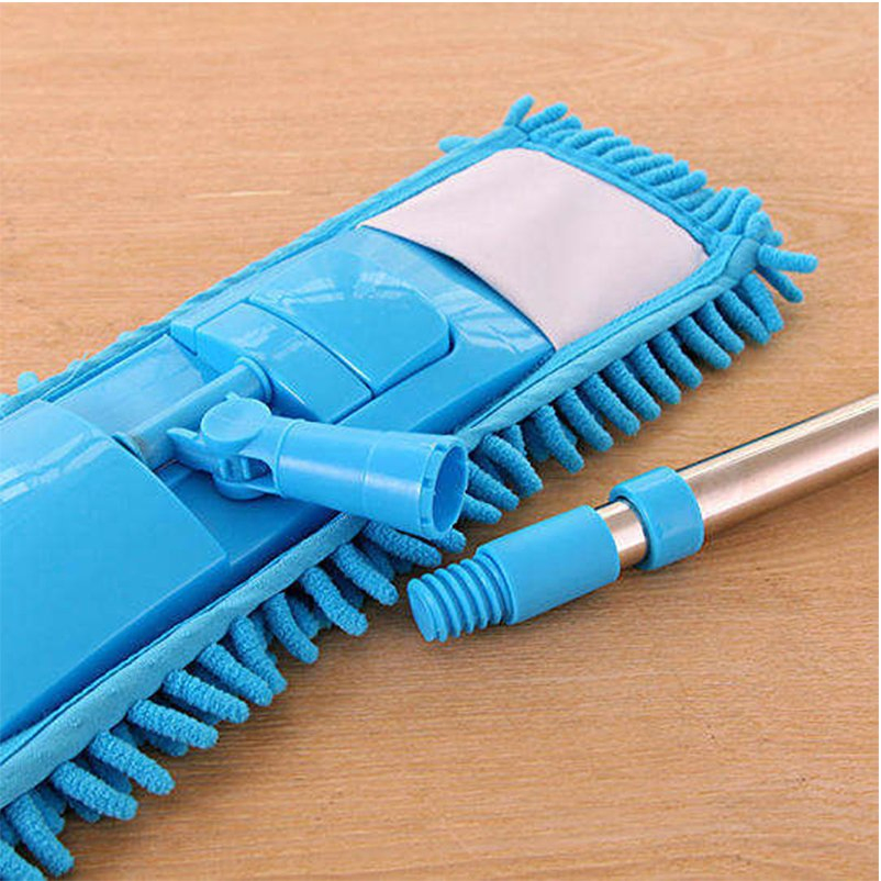 Modern Colorful Flat Mop Stainless Steel Handle Reusable Chenille Pad Mop