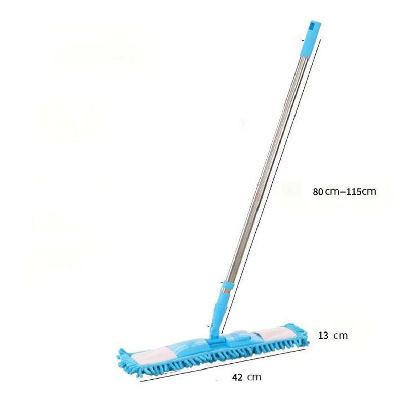 Colorful Flat Mop with Reusable Pad Stainless Steel Handle Home Cleaning Mop