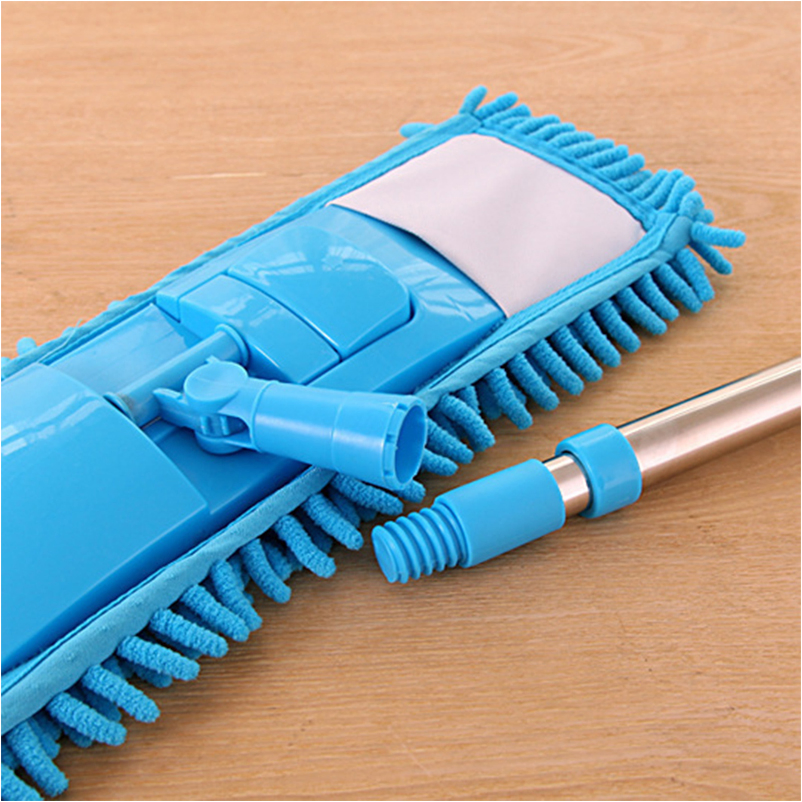 Dry Wet Mop Colorful Flat Style Stainless Steel Handle Reusable Pad Mop