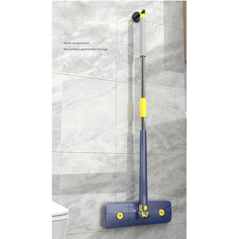Hook Suspension Space Saving Mop with Reusable Microfiber Pad Home Cleaning Mop