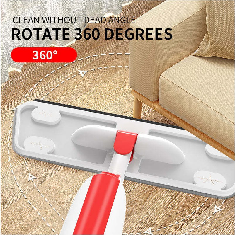 Adjustable Handle Spray Mop with Three Colors and Microfiber Head for Mop