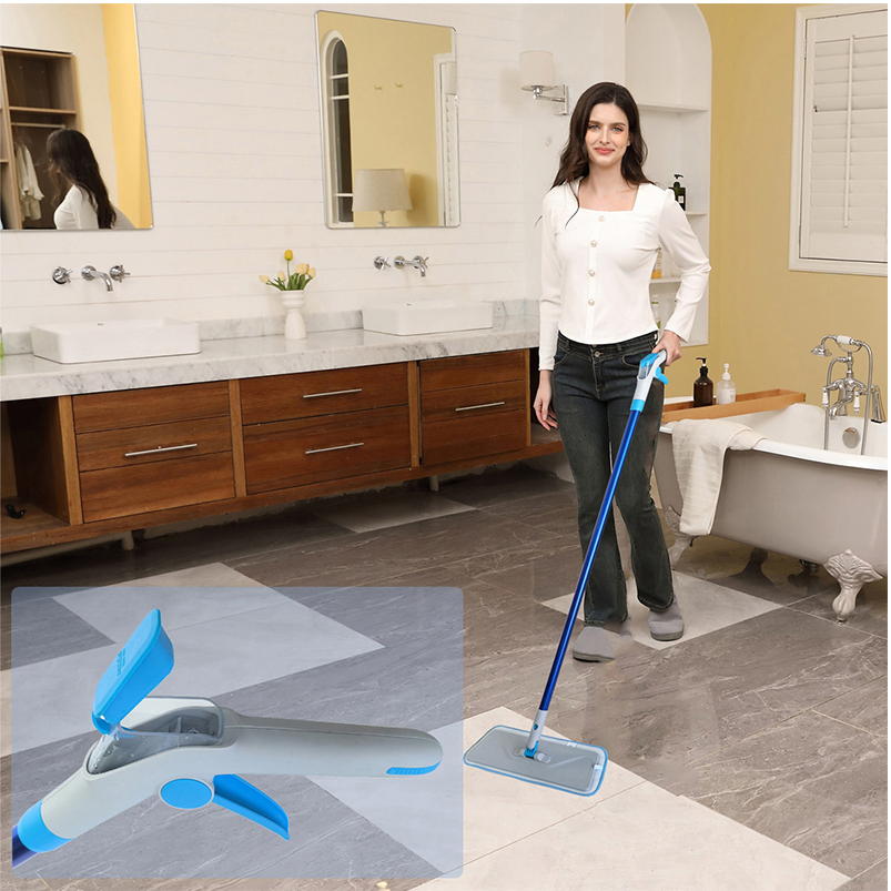 Self - Wringing Flat Mop with Adjustable Aluminum Handle for Floors Mop