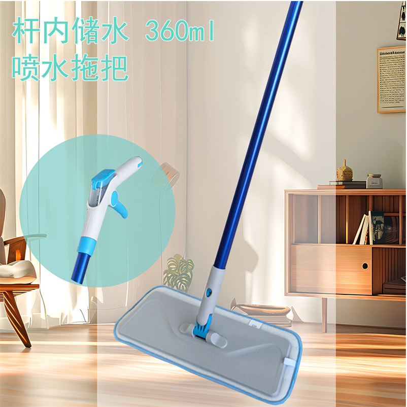 Space Saving Flat Microfiber Floor Cleaning Easy - Store Household Mop