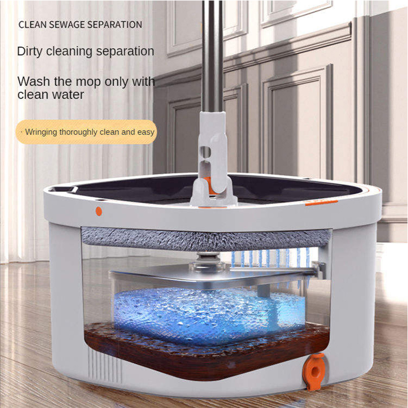 Bucket System for Home Mop Self-Wringing Spin Mop