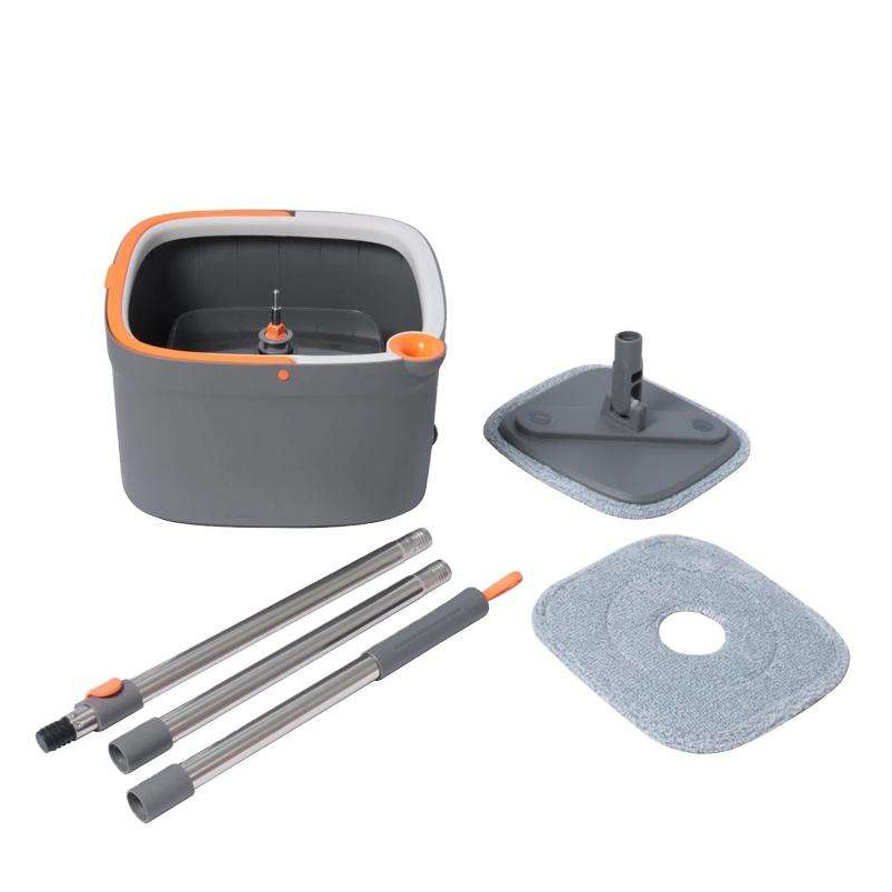 Stainless Steel Handle Spin Mop with Self - Cleaning Bucket Mop