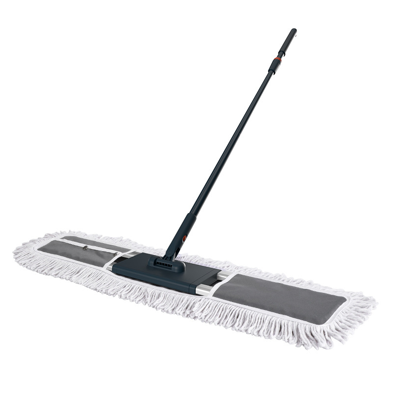 Household Extra-Large Hands-Free Aluminum Thick Absorbent Microfiber Cloth Flat Mop for Cleaning