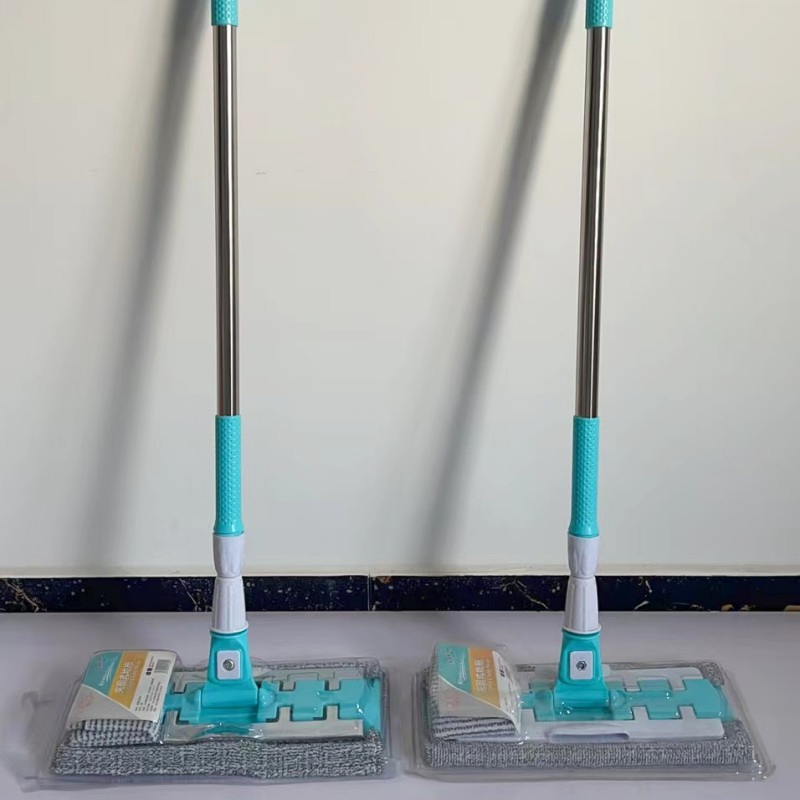 Interwoven Microfiber Fabric Floor Mop Flat Drag Rotating Flat Cleaning Mop