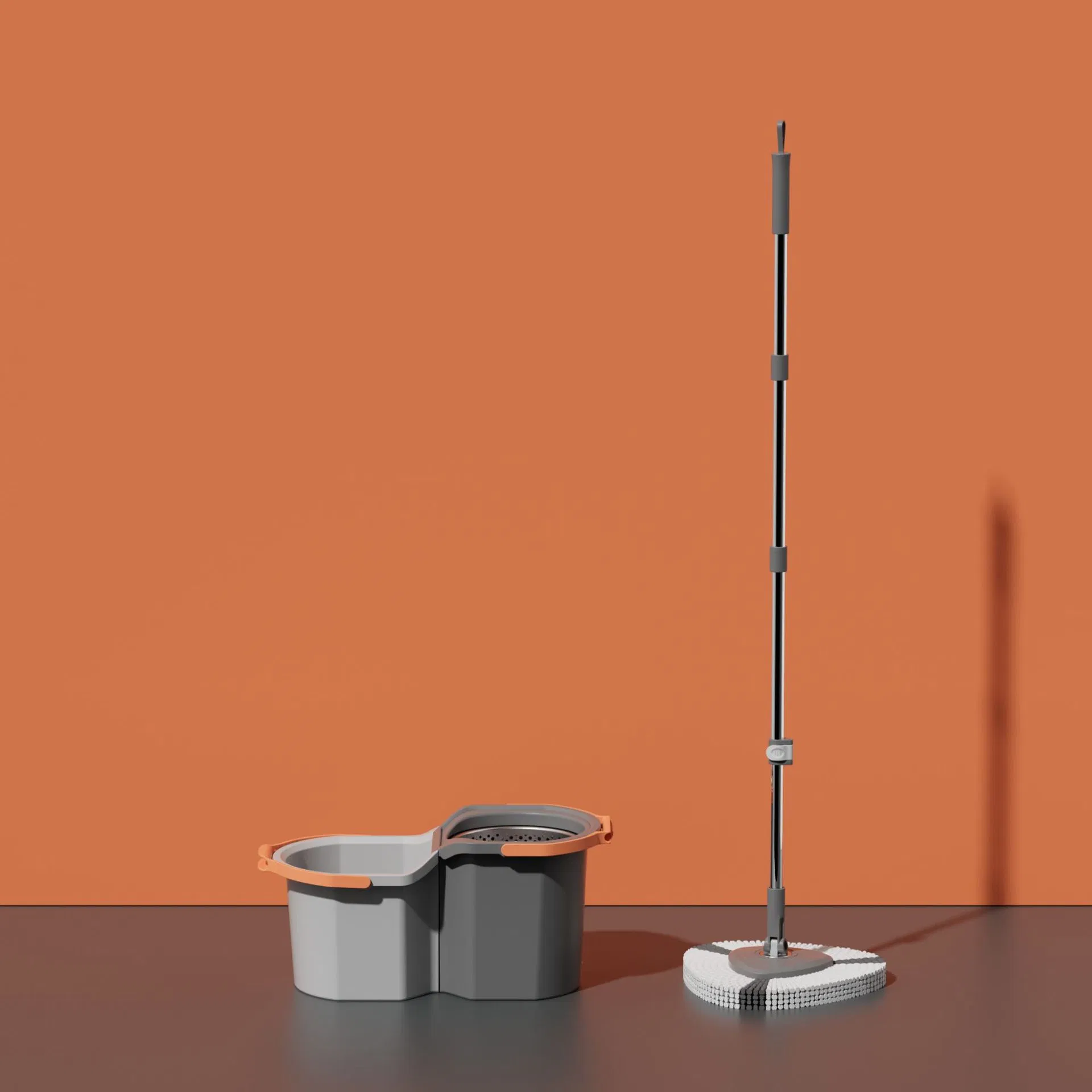 New Detachable Rotating Spin Microfiber Mop Foldable Separate Bucket for Floor Cleaning