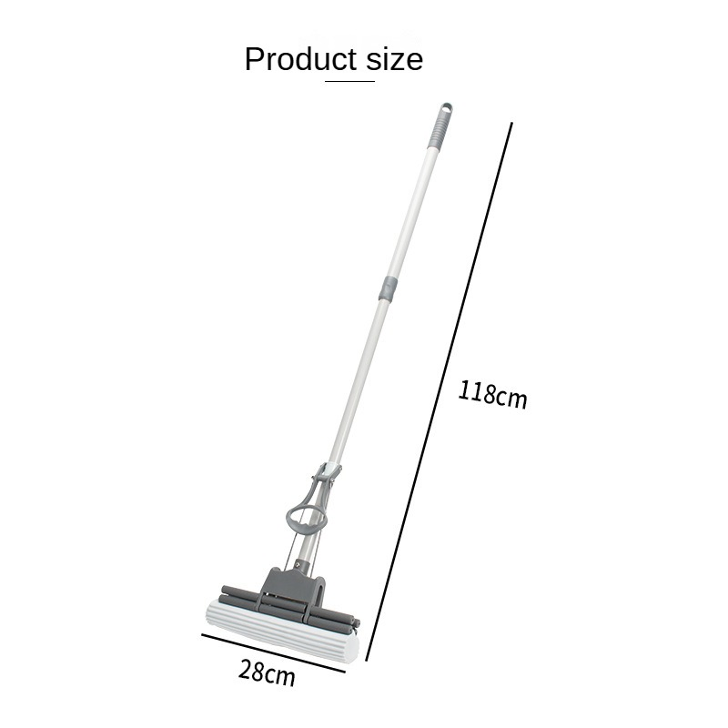 Long Handle Hands-Free PVA Cleaning Spong Floor Mop Foldable Mop Self-Drying