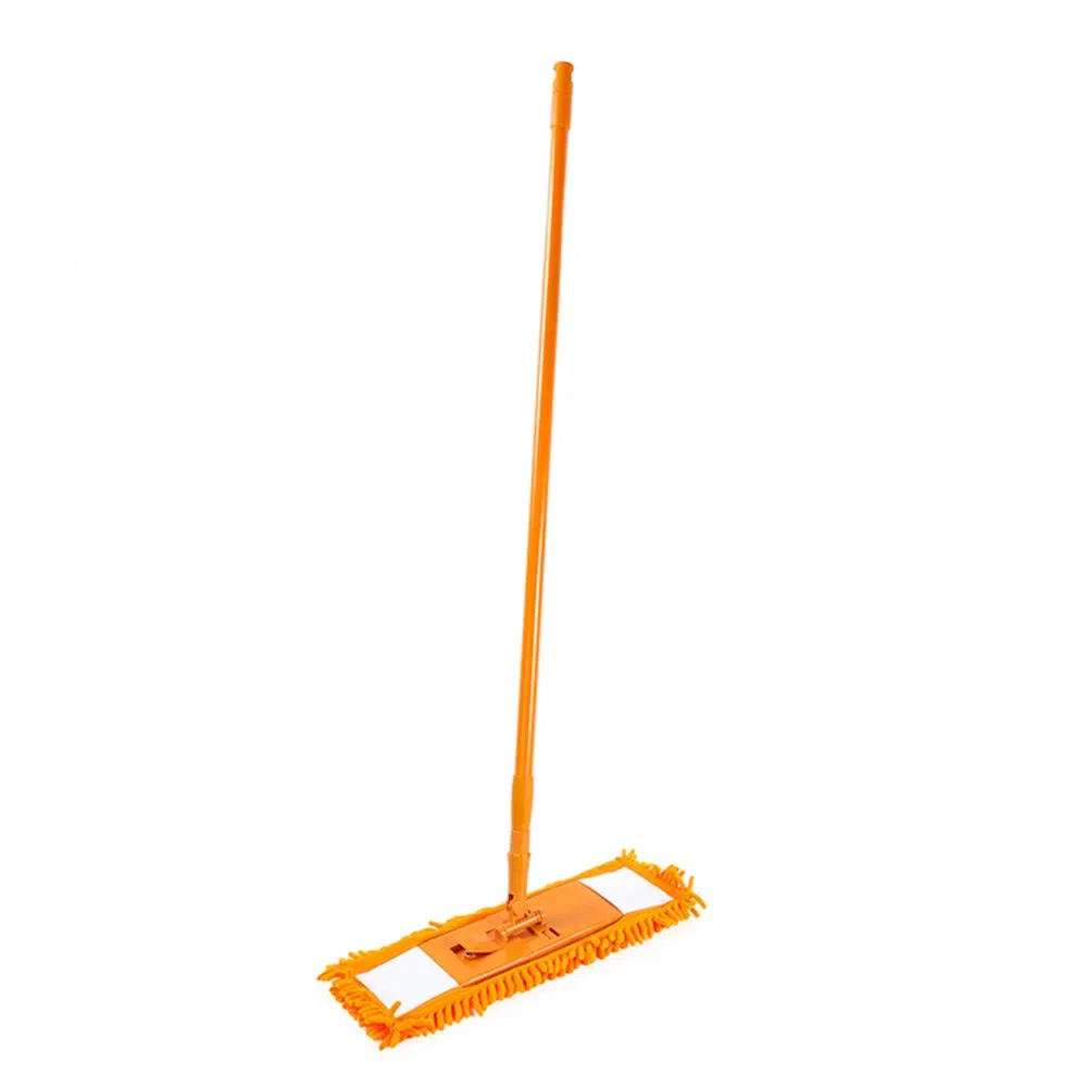 Chenille Flat Swivel Rod Mop Household Lazy Flat Mop for Cleaning Wooden Floors with Replacable Mop Head