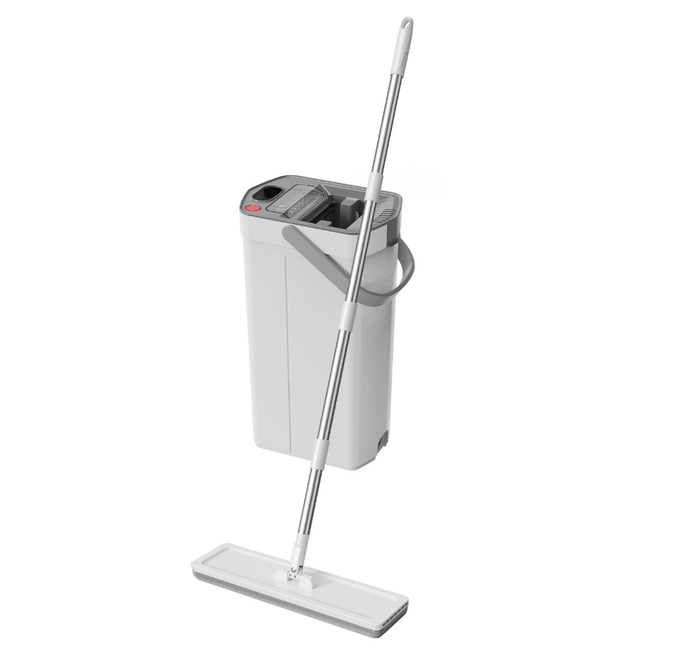 Heavy Duty Floor Cleaning Mop with Dirty Water separation Bucket Hand-Free Microfiber Flat Mop