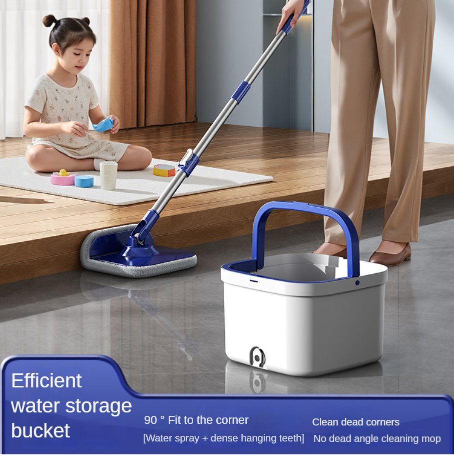 Foldable Pallet Microfiber Cleaning Mop Hands-Free Household Floor Rotating Mop