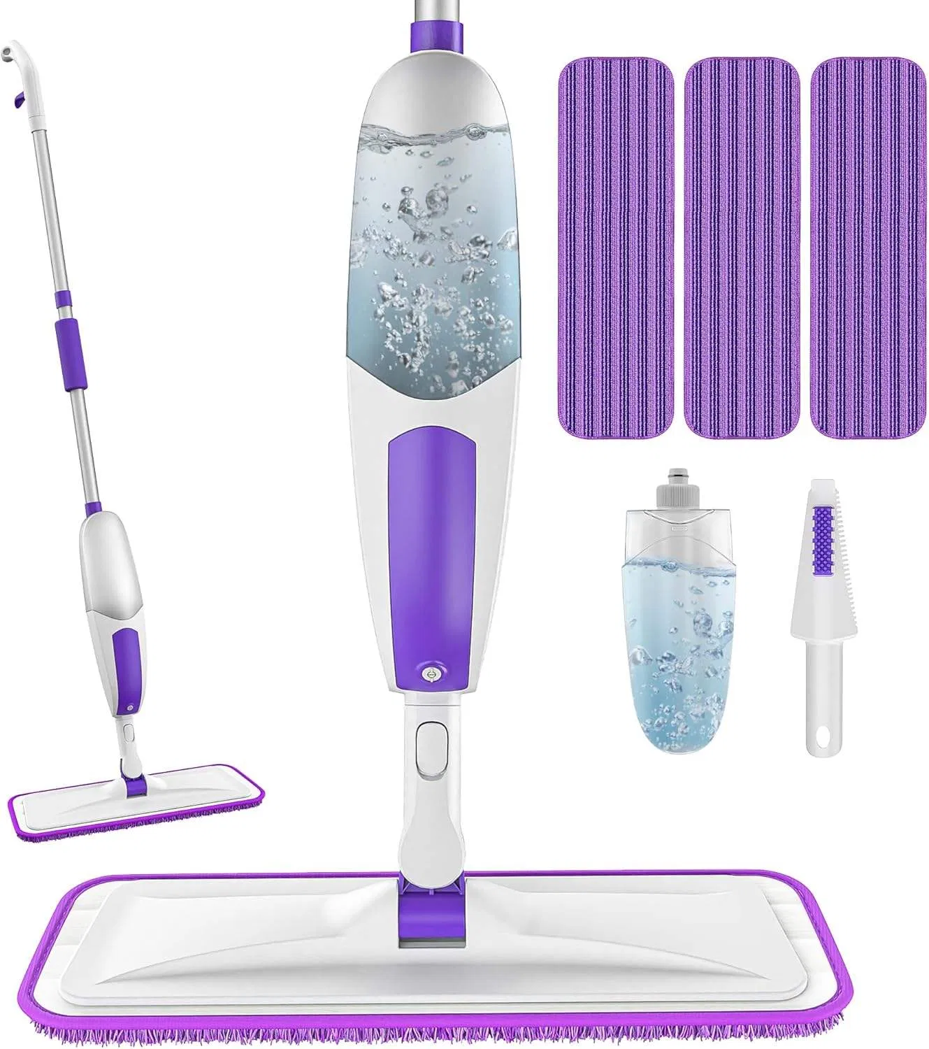 New Microfiber Spray Mop 360 Degree Design with Long Handle Iron Pole for Home Floor Cleaning