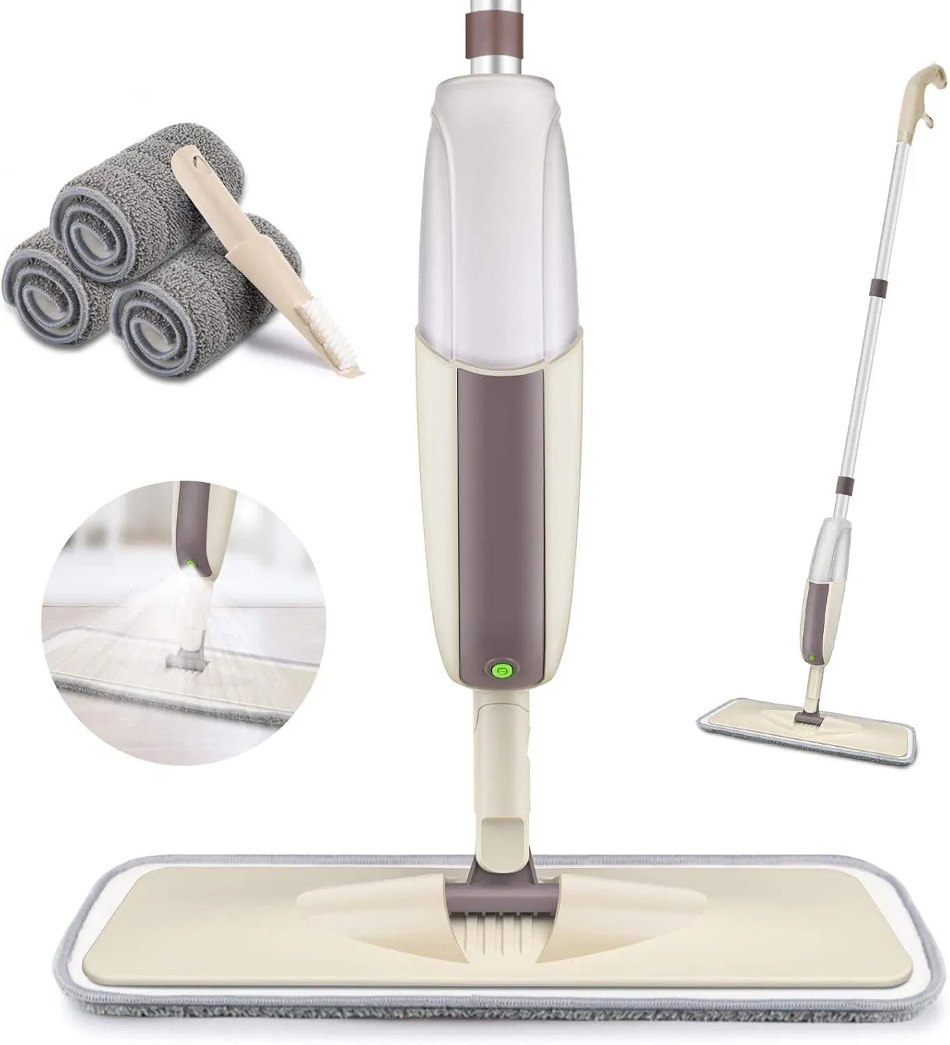 2 in 1 Multifunctional Aluminum Floor Tile Cleaning Rubber Scraper Spray Mop