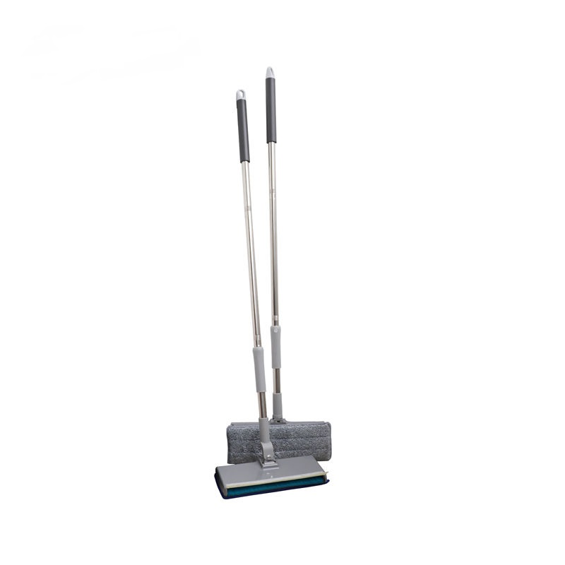 Mop Broom Cleaning Scraper 3 in 1 Flat Mop Cleaning Floor Microfiber Mop Head
