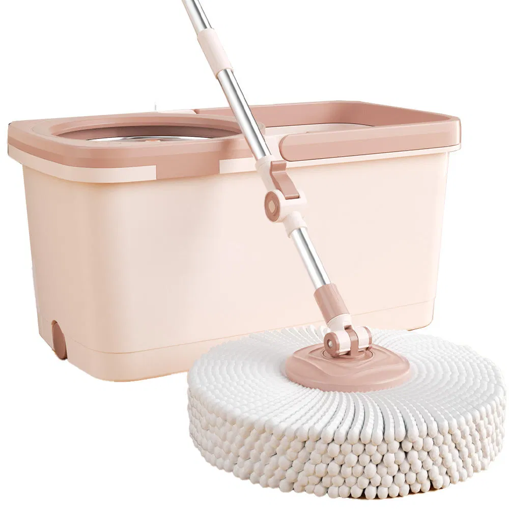 Microfiber Cleaning Spin Mop with Bucket for Floor Cleaning Magic Spin Wringer Extendable Handle Mop Set