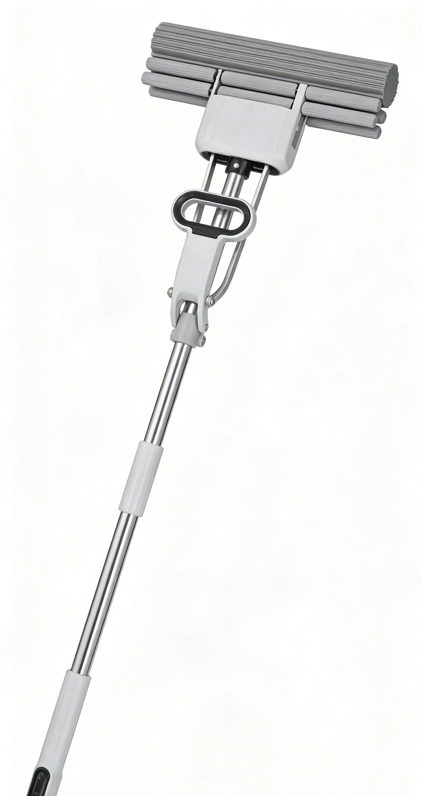 Effortless Hands-Free Mop with Telescopic Rod and Sponge Roller