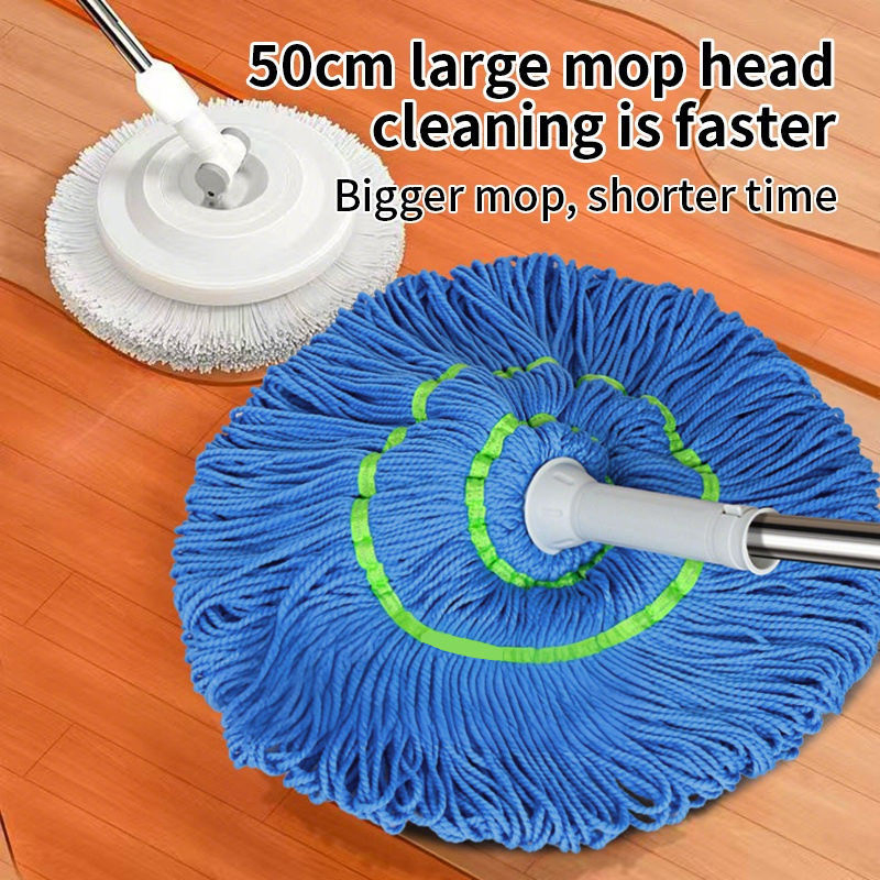 High Quality Microfiber Telescopic Rotary Twisting Round Flat Mop Easy Floor Cleaning