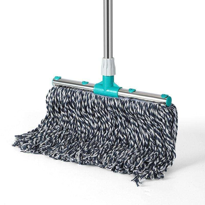 Steel Pole Round Cotton Head Floor Mop Home Cleaning Rectangle Twist Design with Color for Home Use
