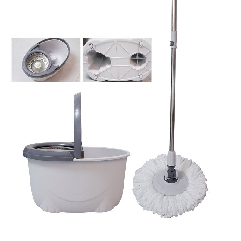 Magic Spin 360 Spin Wash Mops Bucket Microfiber Flat Mop Bucket Set Twisted Pole Mop for Floor Cleaning