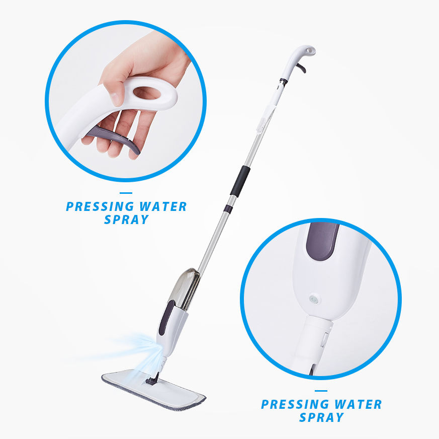 Easy Cleaning Microfiber Floor Mop Magic Spray Mop with Long Handle Flat Mop