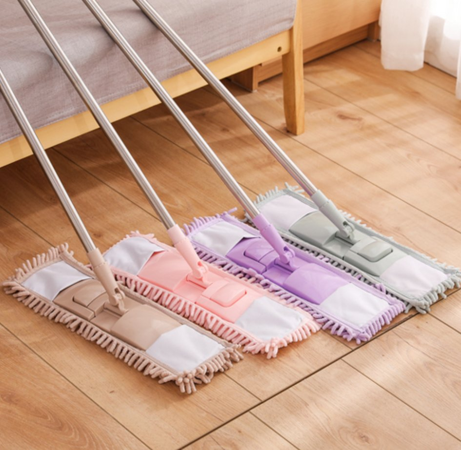 Multicolor Chenille Floor Cleaning Flat Mop Microfiber Magic Cleaner