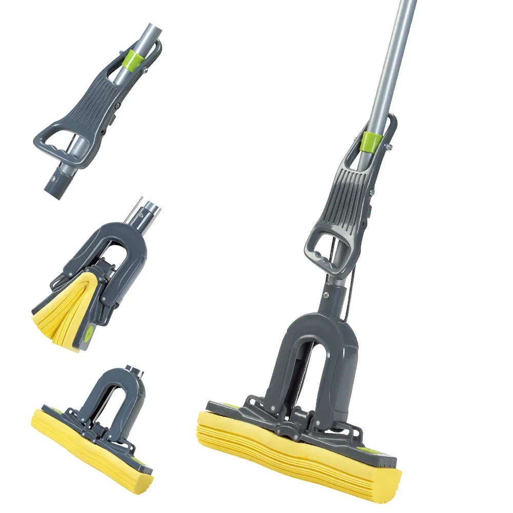 Adjustable Squeeze Water Floor Cleaning Eco-Friendly Refillable Durable Magic China Folding Sponge PVA Mop Extendable Handle