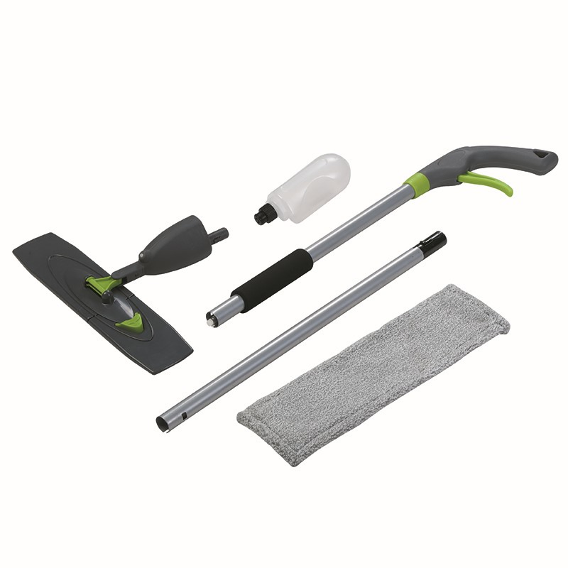 Iron Pole Flat Mop Microfiber Magic Floor Cheaning Spray Mop