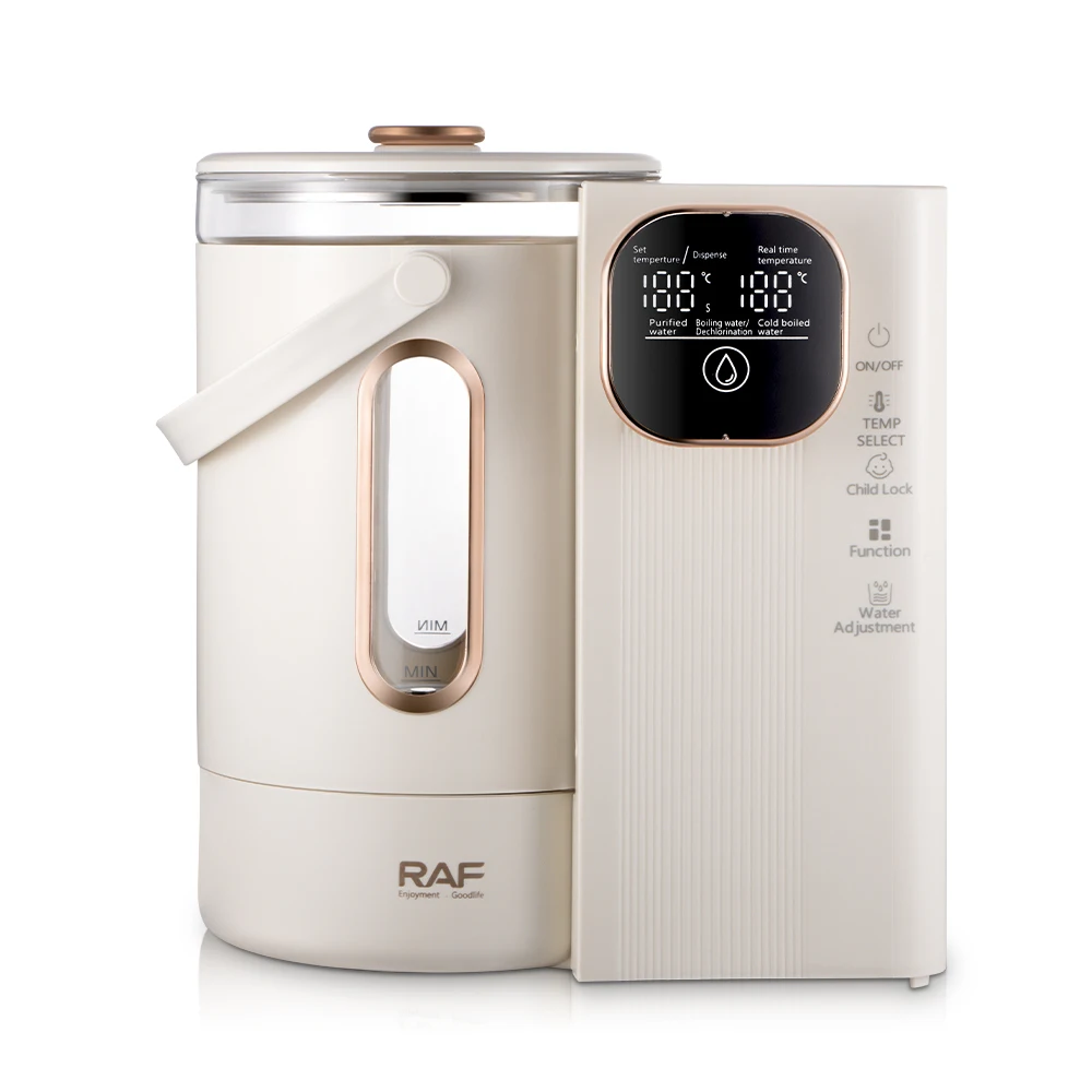 Raf 800w Smart 3l Rapid Boiling Water Healthy Stainless Steel Electric Kettle Water Kettle With Temperature Display