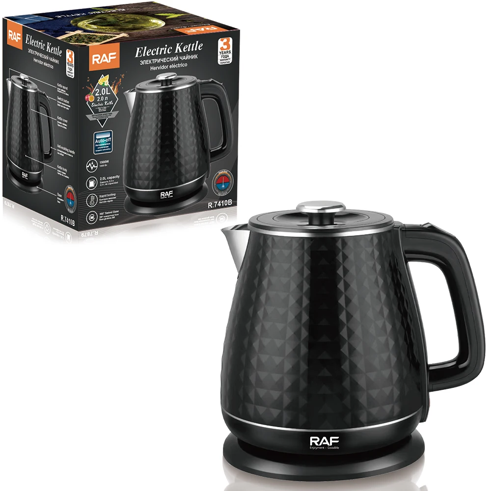 Raf Electric Kettle 1500w Rapid Boil 2.0l Capacity Auto Off Safety With 360 Swivel Base For Daily Use Hervidor El&eacute;ctrico