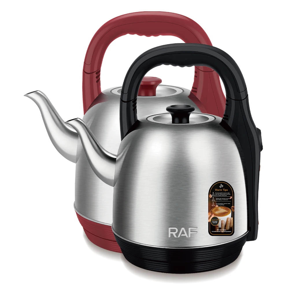 Raf 2000w Electric Kettle 6.0l Large Capacity Rapid Boil Stainless Steel 360 Degree Base Indicator Light Home Kitchen Use R.7131