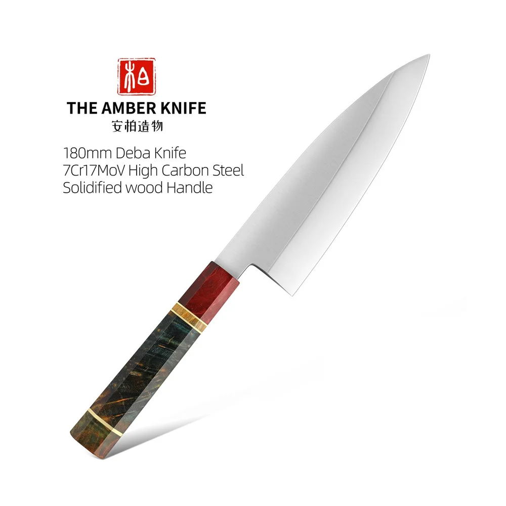 7cr17mov Deba Knife High Carbon Steel 180mm Japanese Sashimi Fish Fillet Boning Knife Wood Handle Kitchen Knife By Amber