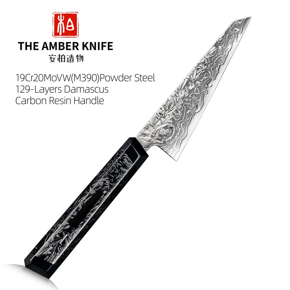 M390 Fruit Knife Powder Steel Damascus Hand Forged Japanese Carbon Steel Knives Kitchen Vegetable Utility Paring Cooking Tools