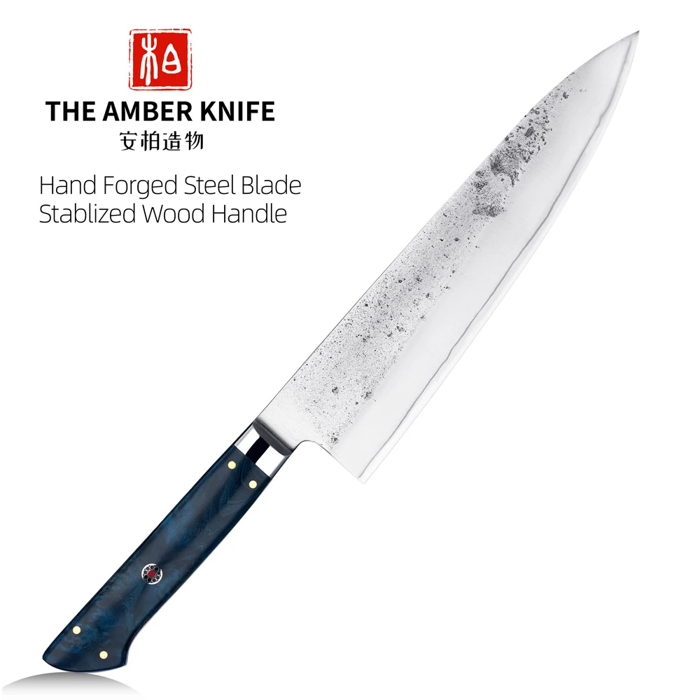 Amber Hand Forged Blade 8inch Chef Knife Japanese Chef Knife Japanese Knife