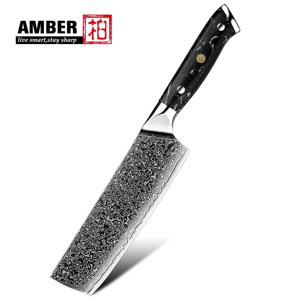 High Carbon Steel 67 Layers Damascus Japanese Professional Kitchen Nakiri Knife And Razor Sharpness