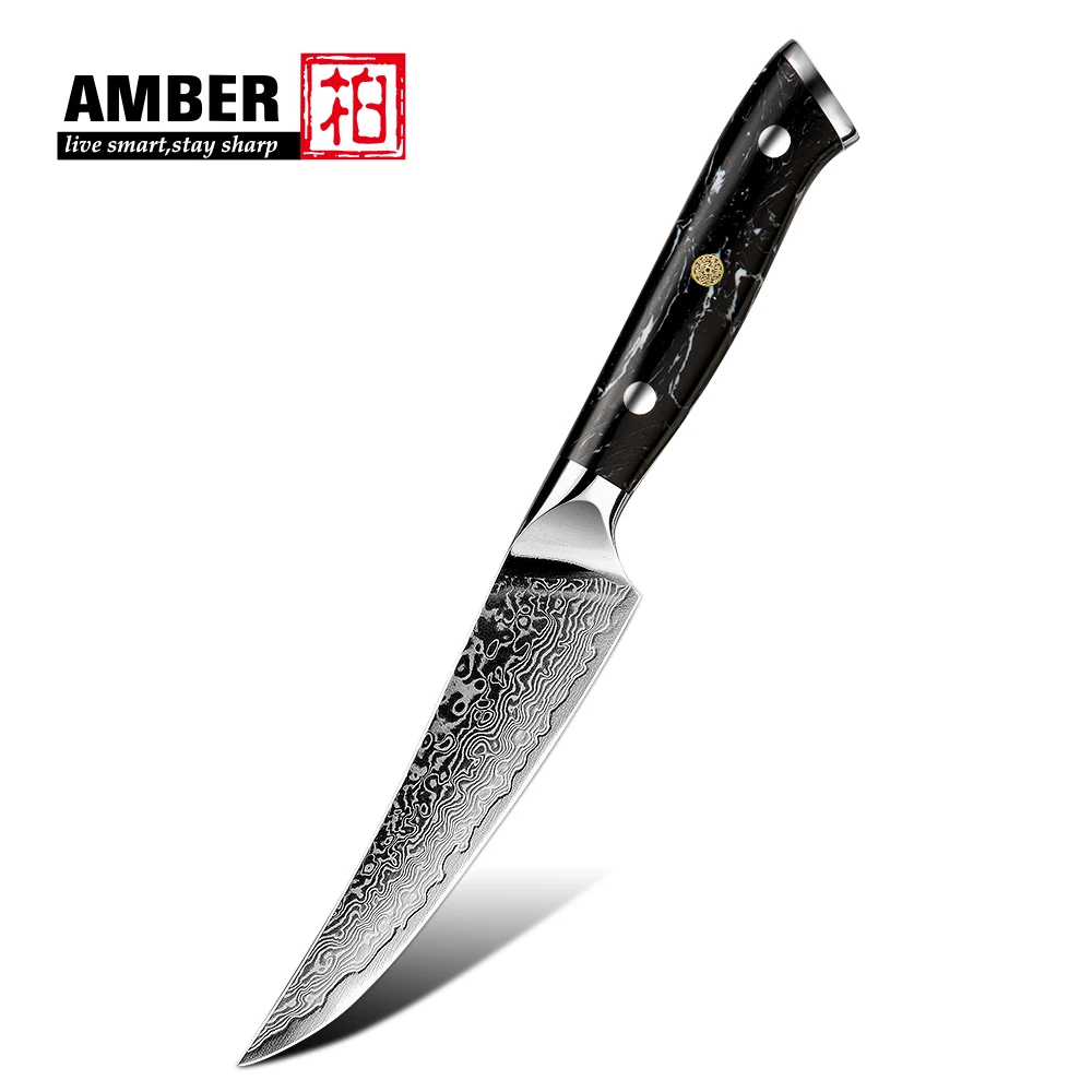 Hot Sale 67 Layers Damascus Steel Multipurpose Restaurant Cutlery Beef Steak Knives Set With Black Turquoise Handle