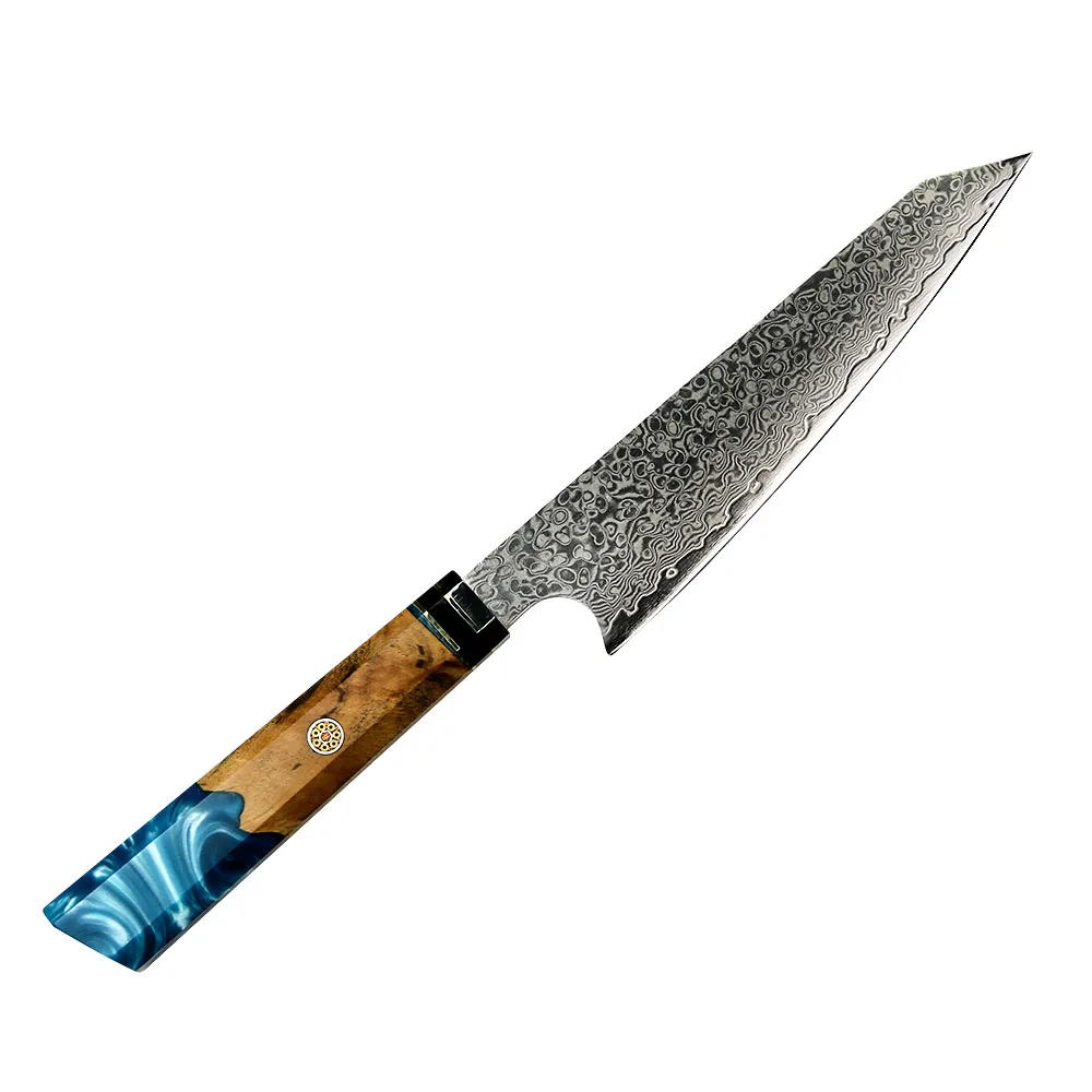 New Line High Quality Stable Wood Resin Handle High Carbon Vg 10 Japanese Kitchen Knives Damascus Kritisuke Knife