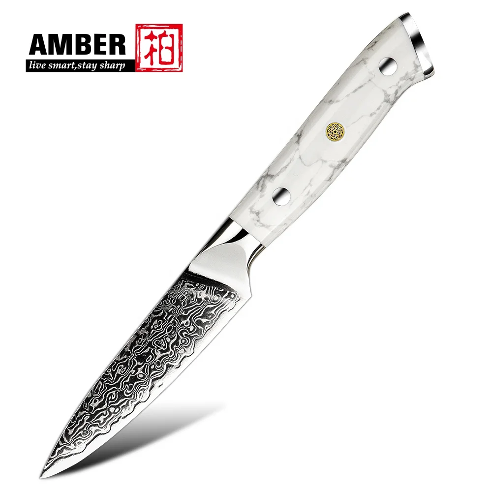 Amber Wholesale 3.5 Inch Carbon Steel Eco-friendly Kitchen Paring Knives Utility Vegetable Knife