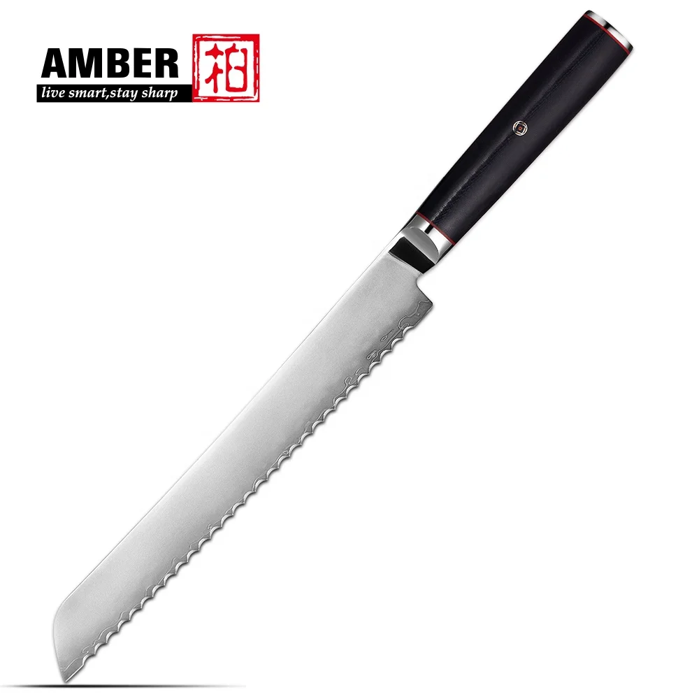 Hot Selling 8 Inch Sanmai Vg10 High Carbon Steel Japanese Kitchen Bread Knife Eco-friendly Gift Box For Bread Slices