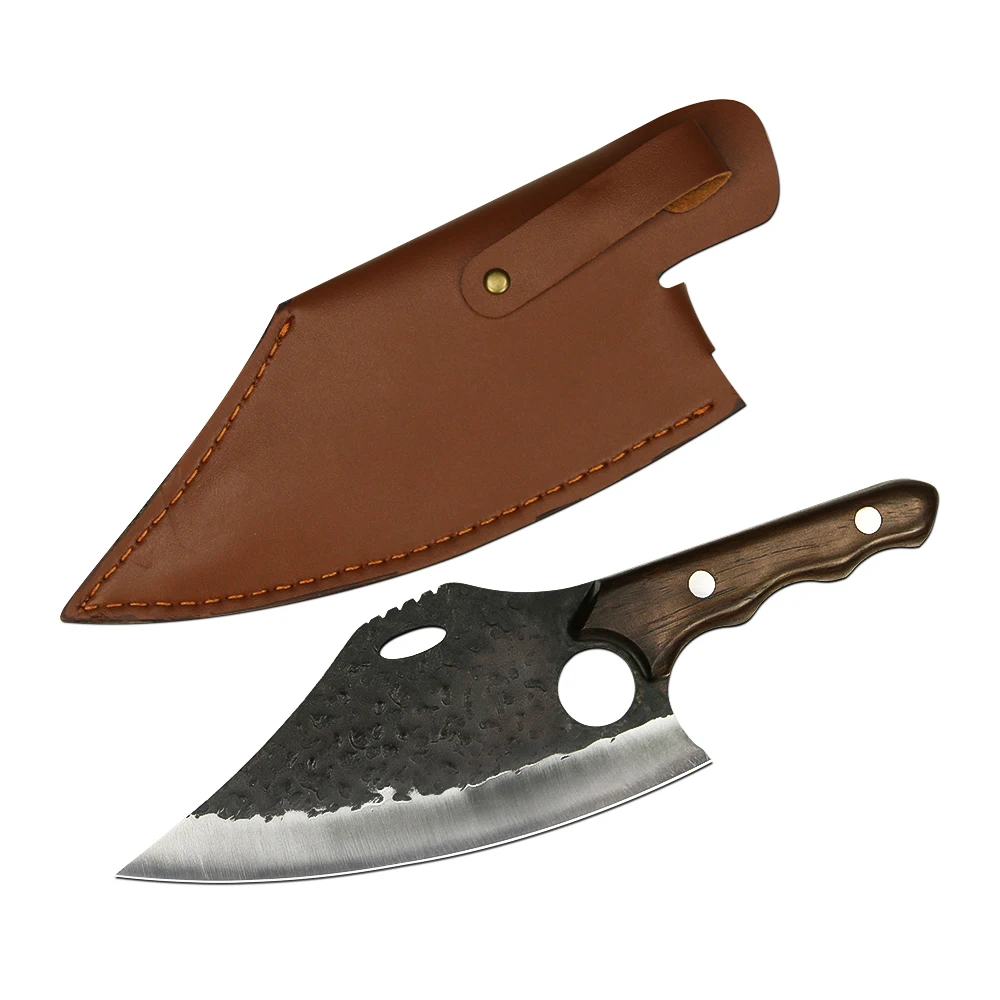 Best Seller Handmade Forged Chef 6 Inch Kitchen Butcher Cleaver Knife With Sheath
