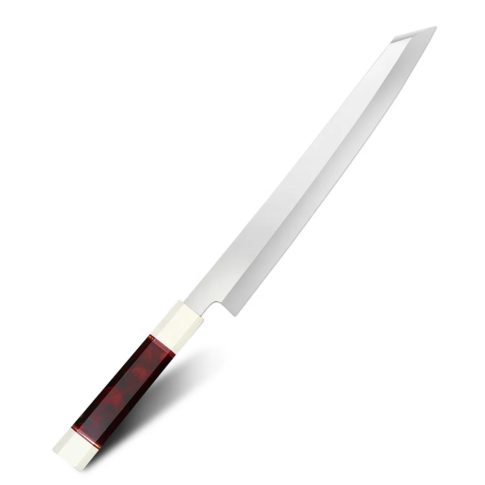 10inch 270mm High Carbon Steel Fishing Fillet Fish Cutting Knife Kiritsuke Yanagiba Japanese Sushi Knife With Box