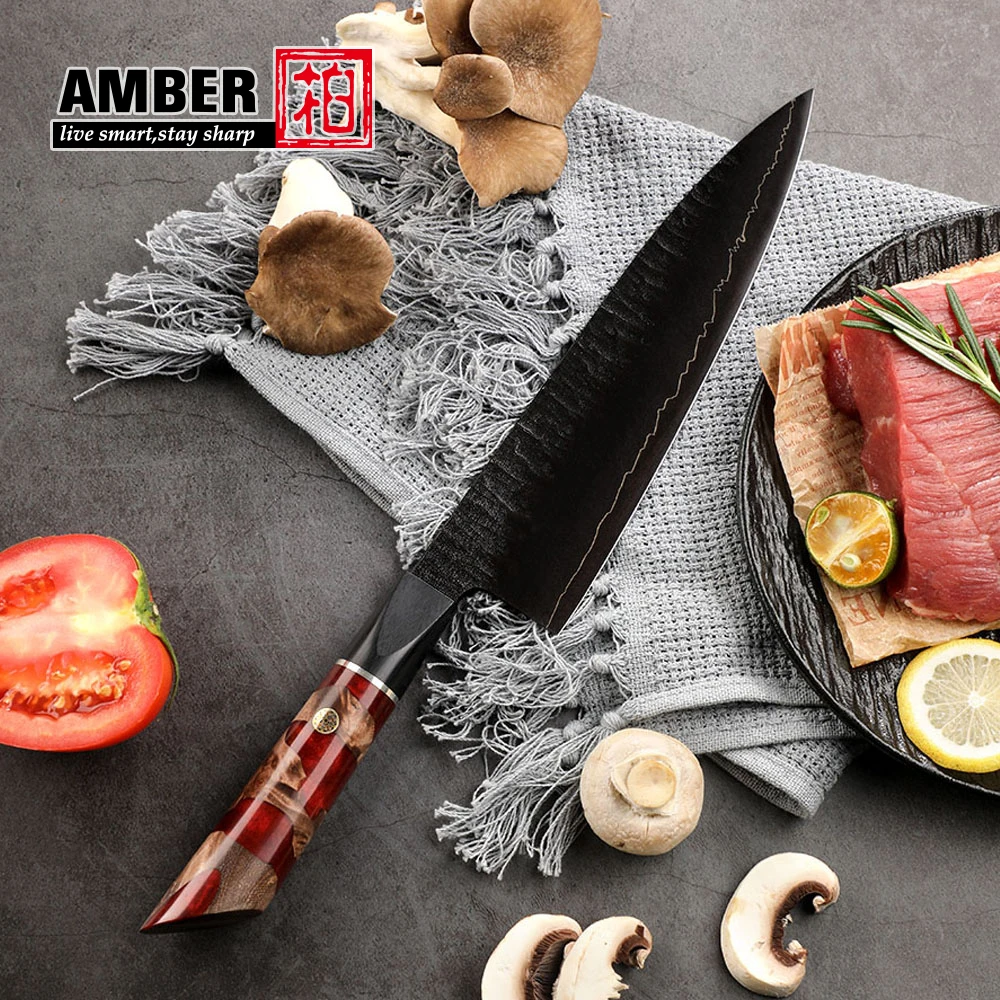 8 Inch Professional Japanese Chef Knife Super Carbon Japanese Chef Knife Resin Wood Handle Knives For Gyuto
