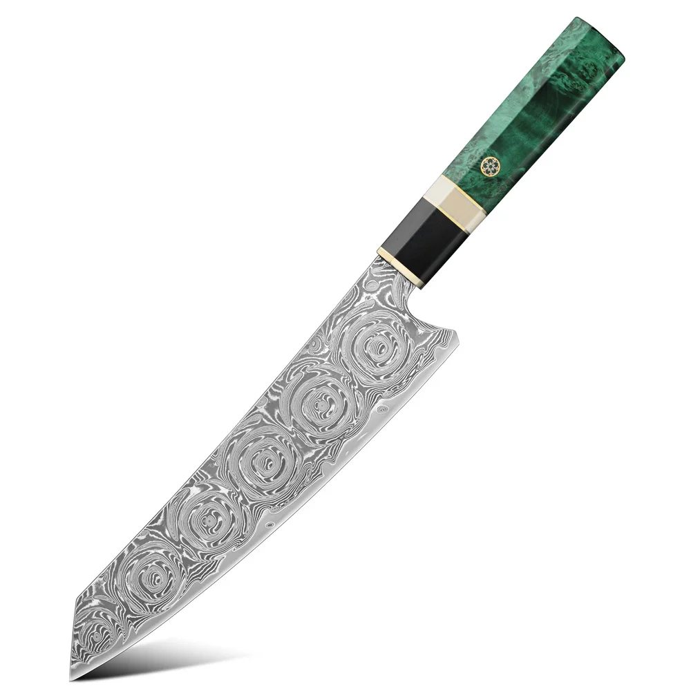 Professional Japanese Chef's Knife 67 Layers Japanese Damascus Steel Kitchen Kiritsuke Knife With Wood Handle