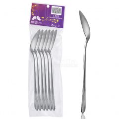 6PCS set with gold rim tea spoon