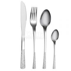 86PCS stainless steel tableware set, food grade tableware set, family restaurant tableware set