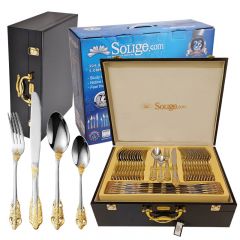 72/86PCS stainless steel tableware set knife fork and spoon