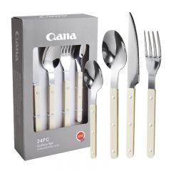 24pcs ABS handle cutlery set with window gift case